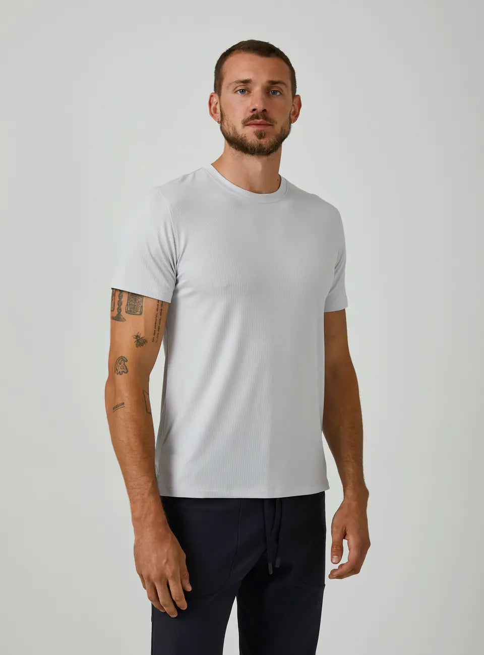 Core Textured Tee in Off White