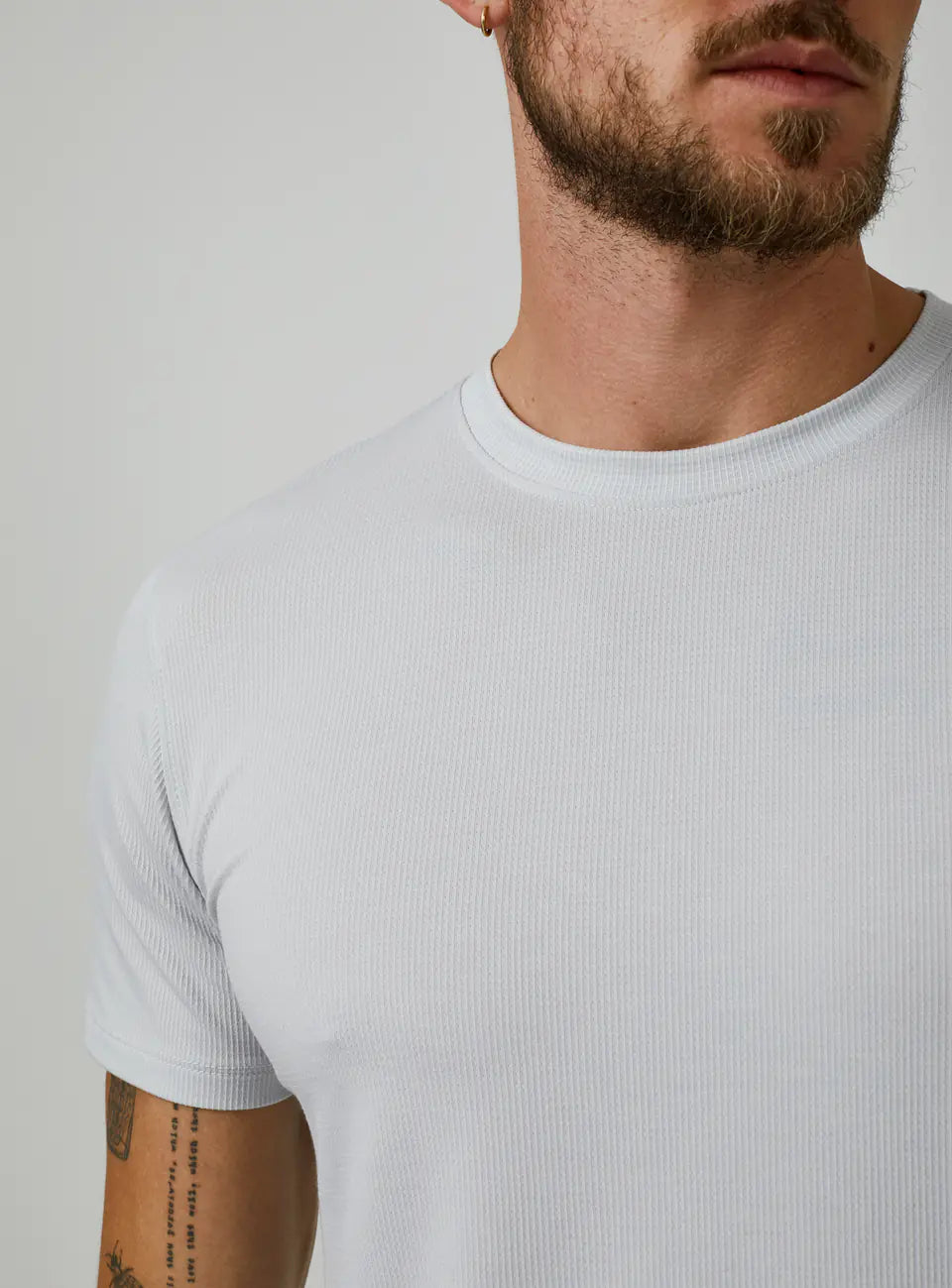 Core Textured Tee in Off White