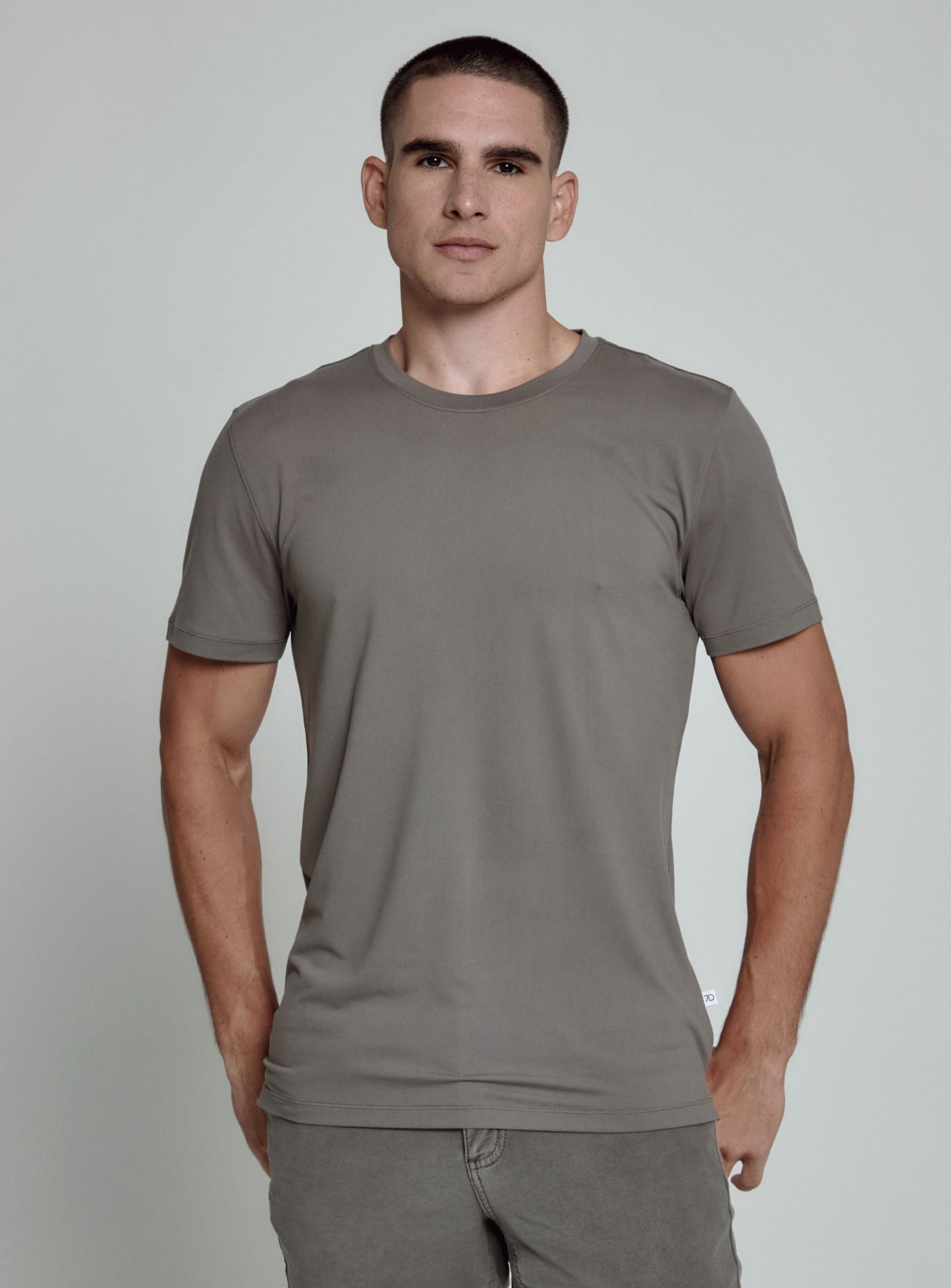 Core Crew Neck Tee in Steel Grey