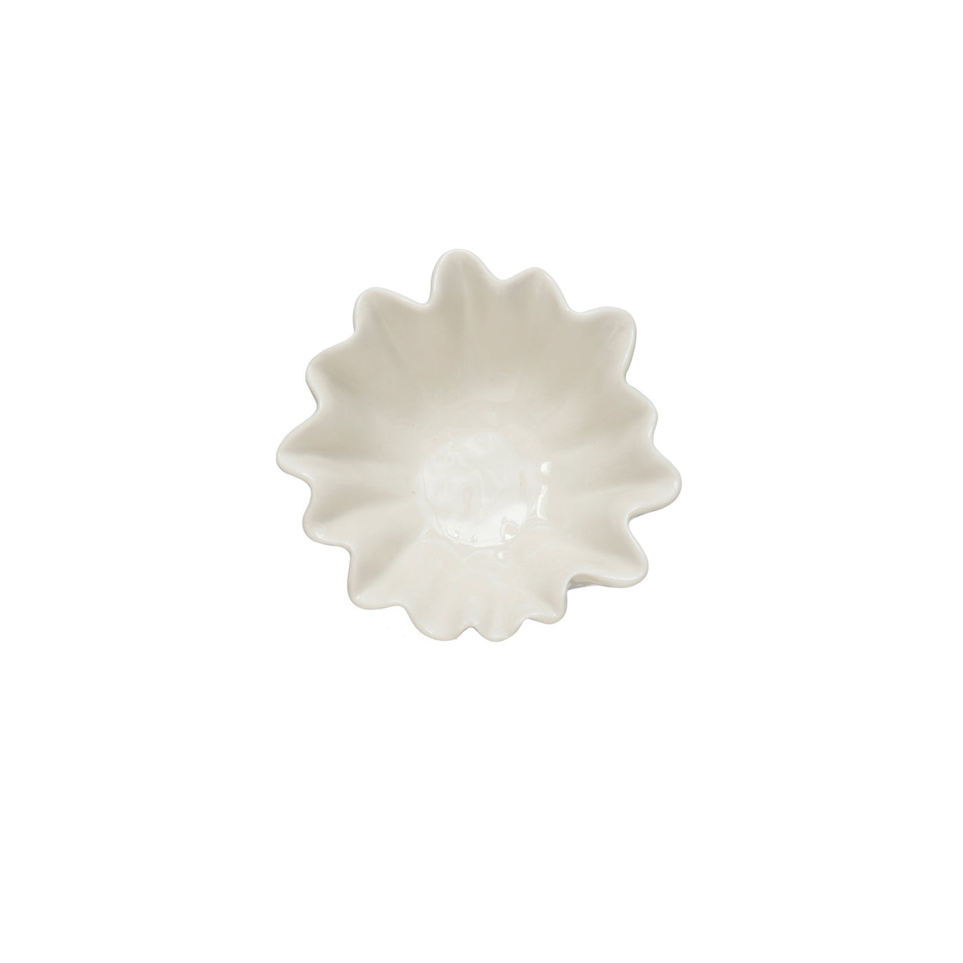 Stoneware Fluted Bowl in White