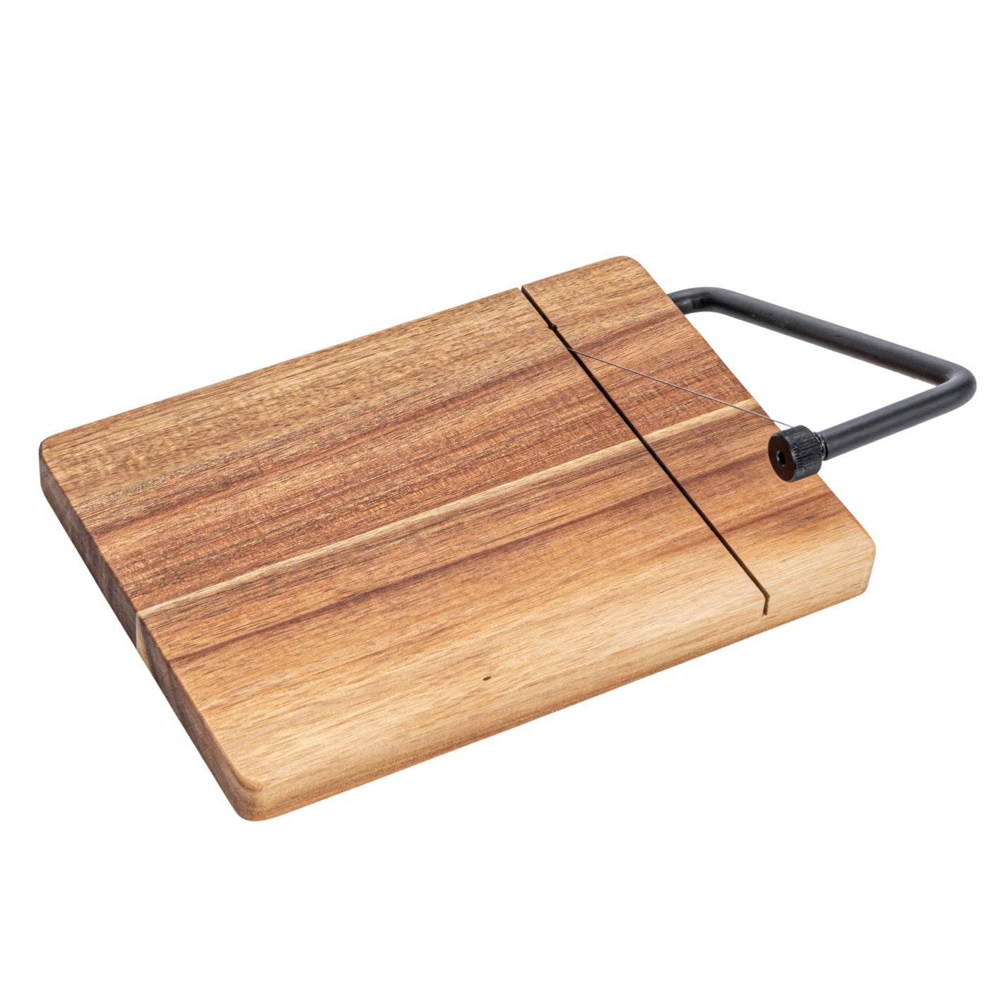 Acacia Wood & Stainless Steel Cheese Slicer, Natural & Black