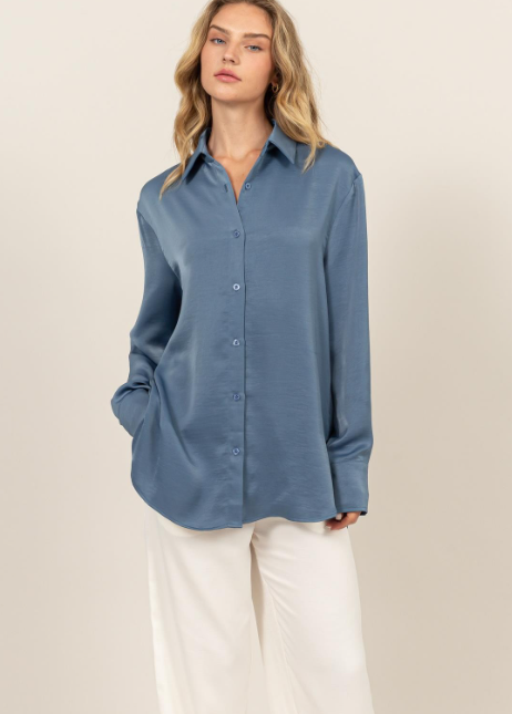 Hailey Relaxed Oversized Button-Down Shirt