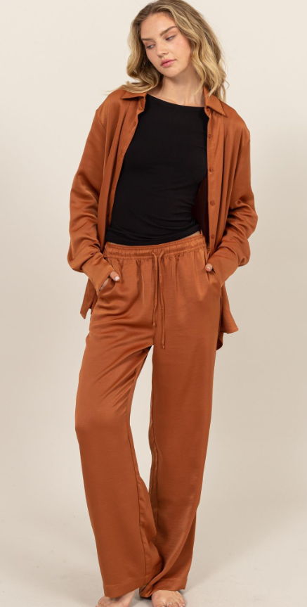 Cora Relaxed Drawstring Waist Pants