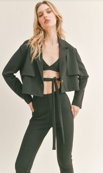 Evening Cocktail Cropped Trench