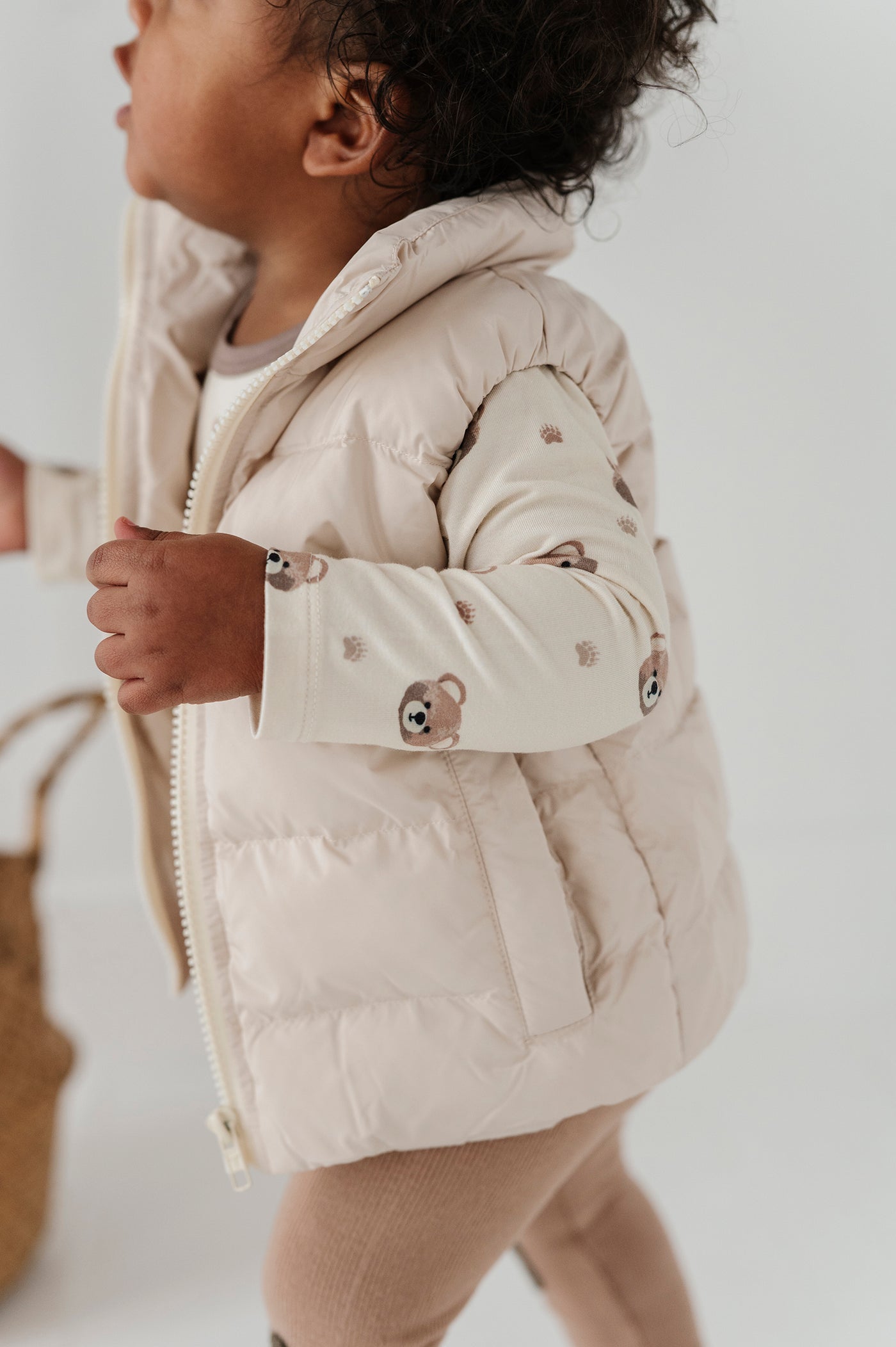 Puffer Vest - Almond