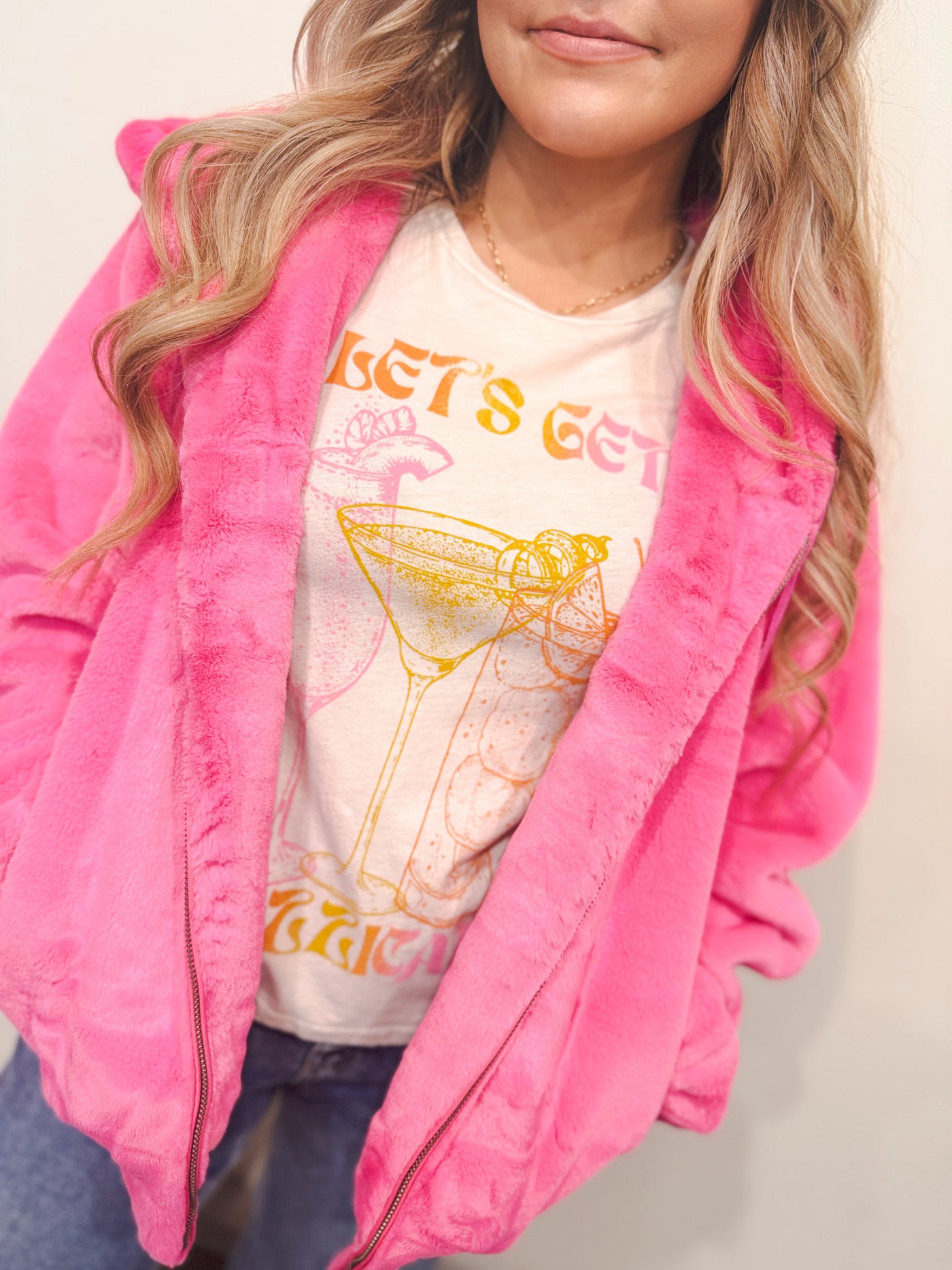 Pretty In Pink Faux Fur Jacket