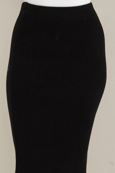 Fashionista Ribbed Midi Skirt