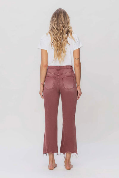 90s Vintage Flare Jeans in Russet Brown