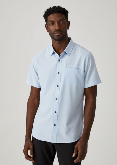 Grant Short Sleeve Shirt in Skyblue