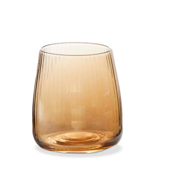 Chelsea Optic Stemless Wine Glass - amber