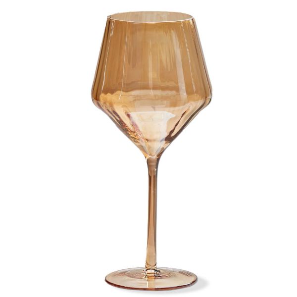 Chelsea Optic Wine Glass - amber