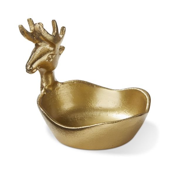 Reindeer Bowl - antique gold