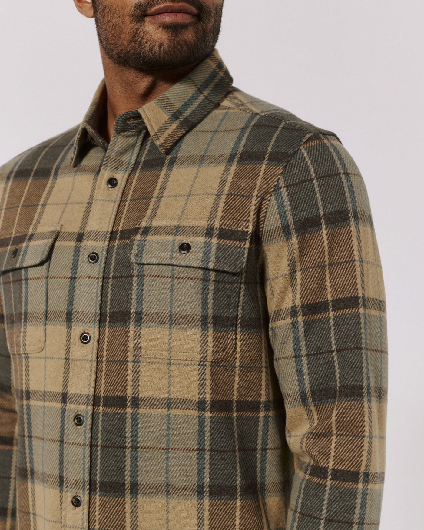 Generation Plaid Shirt in Tan