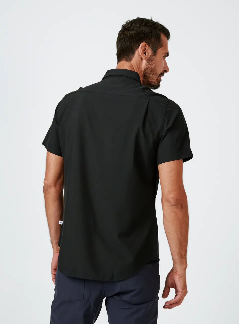 Grant Short Sleeve Shirt in Black