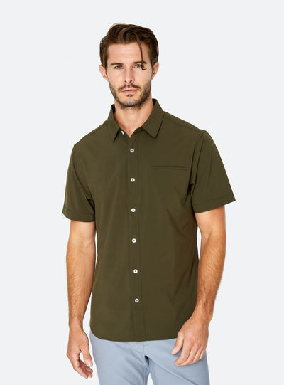 Grant Short Sleeve Shirt in Olive