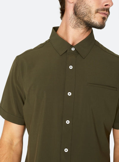 Grant Short Sleeve Shirt in Olive