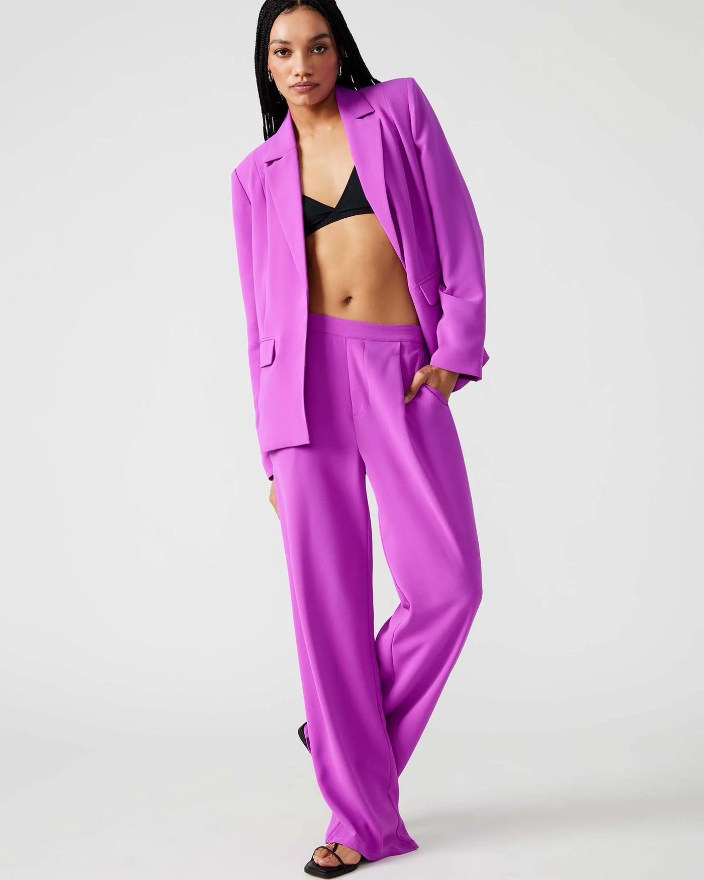 Payton Blazer in Magenta Purple