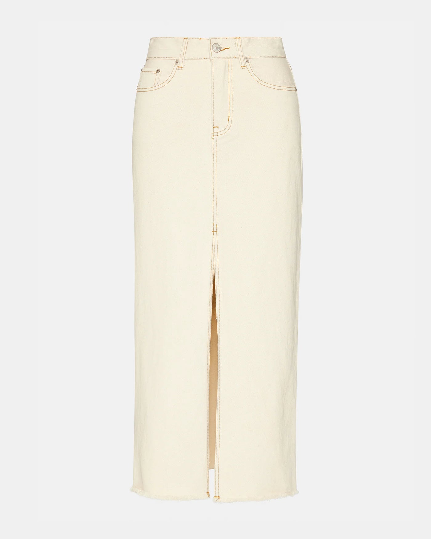 Avani Denim Skirt in Ivory