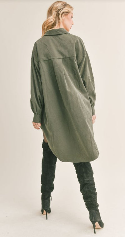 Dominique Oversized A Line Shirt Dress