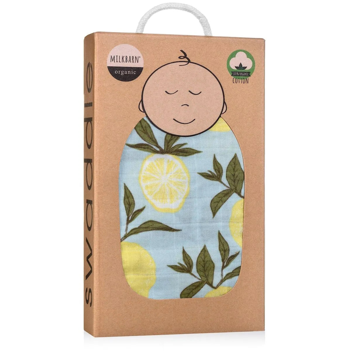 Lemon Organic Cotton Muslin Swaddle Blanket