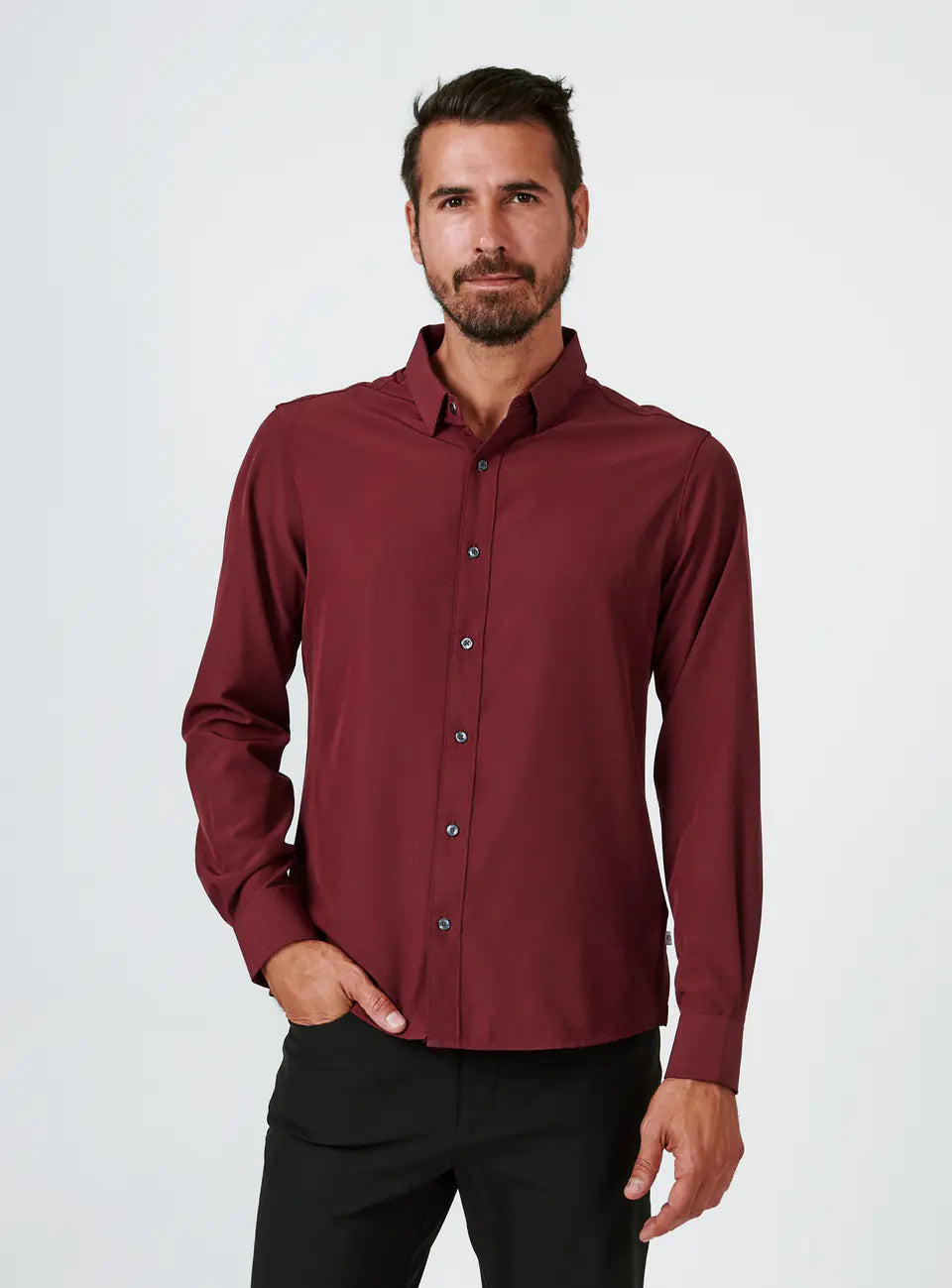 Liberty Long Sleeve Shirt in Maroon