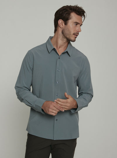 Liberty Long Sleeve Shirt in Seafoam