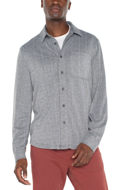 Jamie Knit Longsleeve Button Up