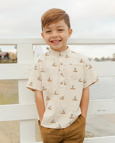 Sailboats Short Sleeve Mason Shirt