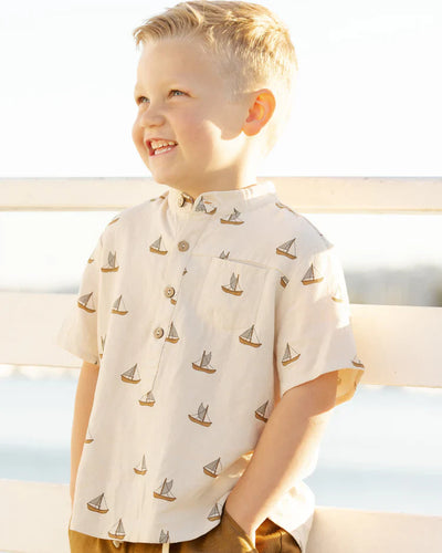 Sailboats Short Sleeve Mason Shirt