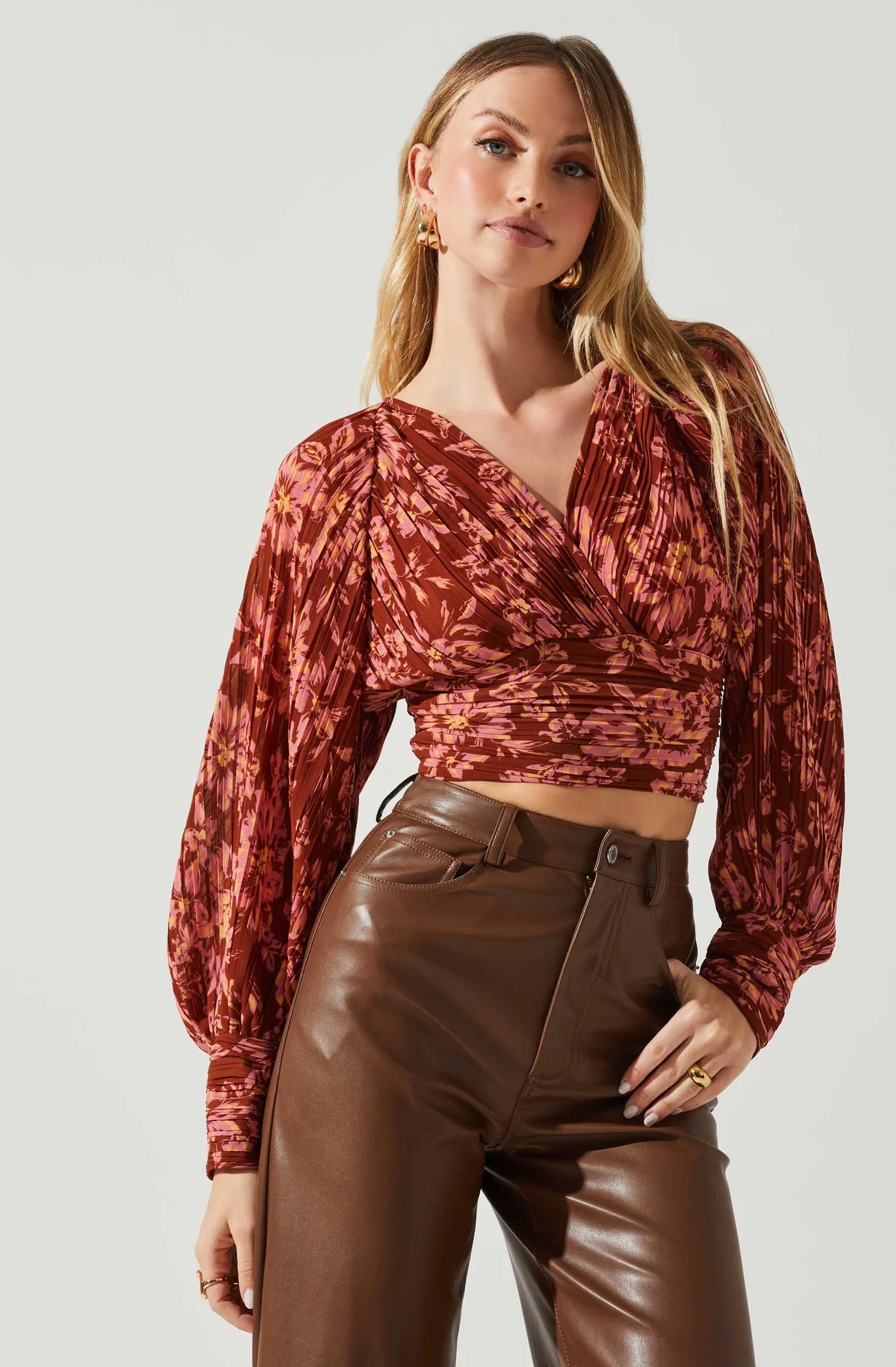 Pernilla Top in Rust Floral