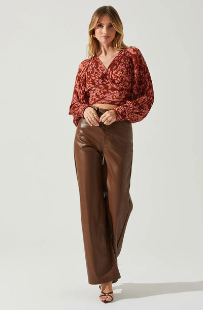 Pernilla Top in Rust Floral