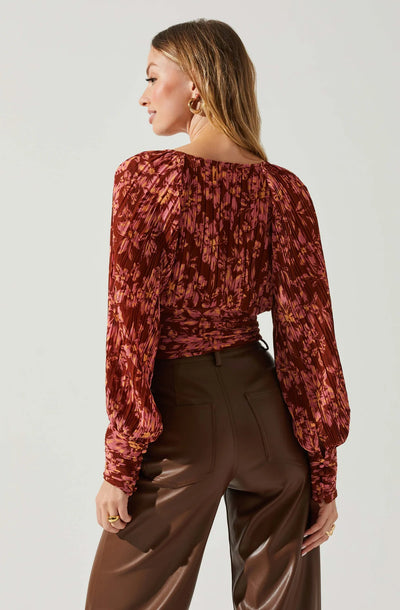 Pernilla Top in Rust Floral