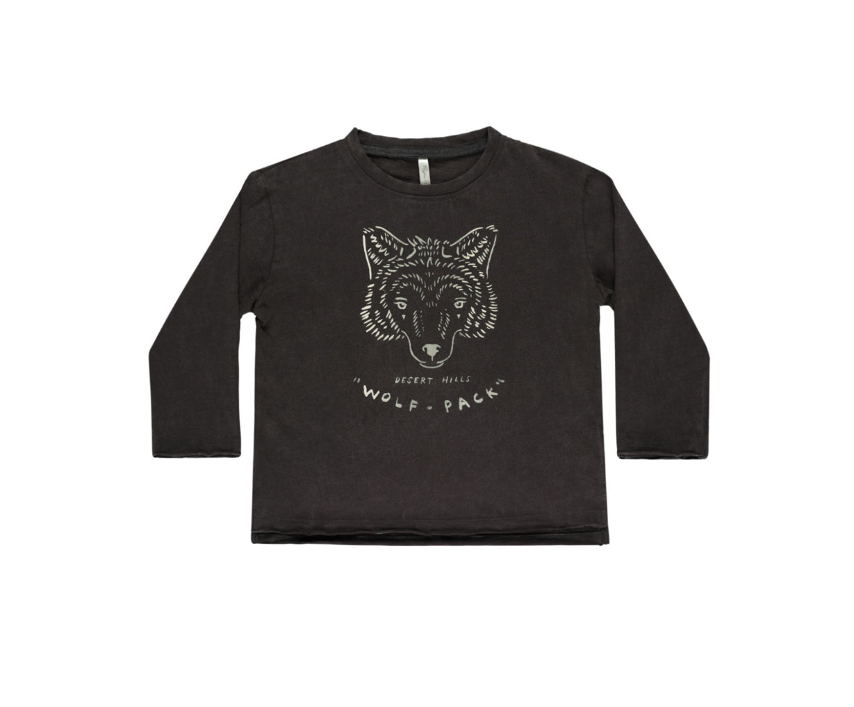 Wolf Pack Raw Edge Long Sleeve Tee