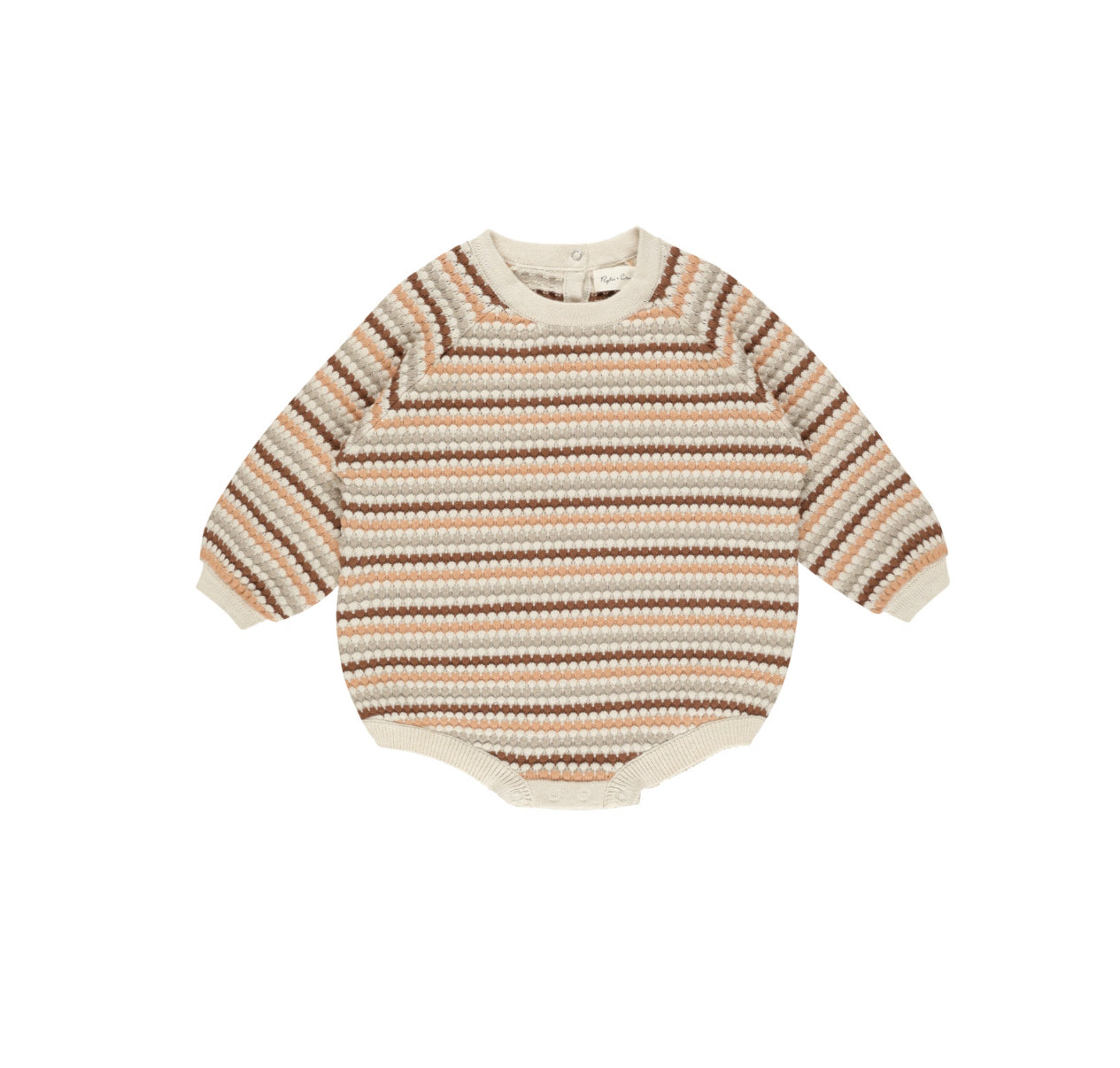 Honeycomb Stripe Crewneck Romper