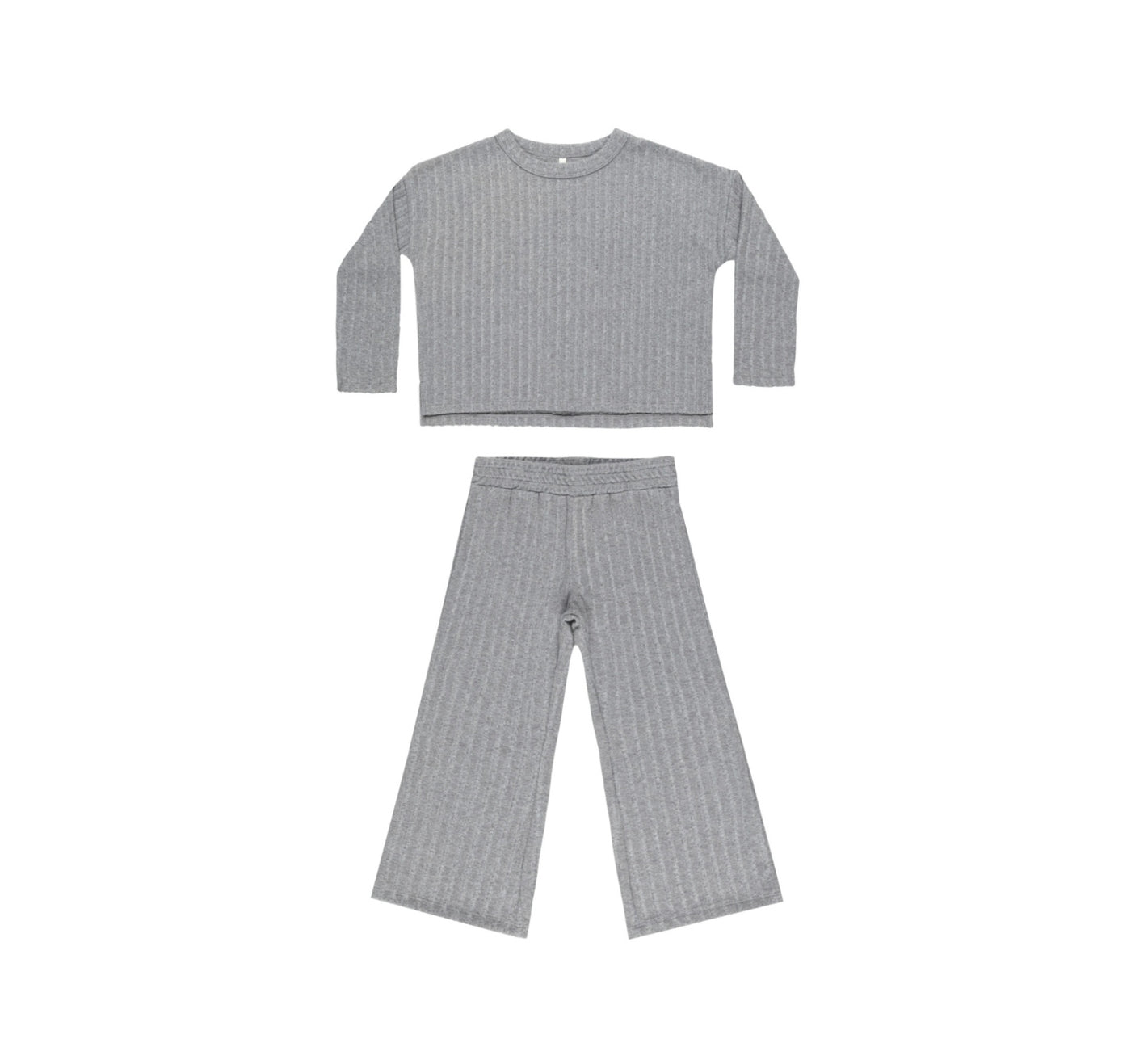 Dusty Blue Cozy Rib Knit Set