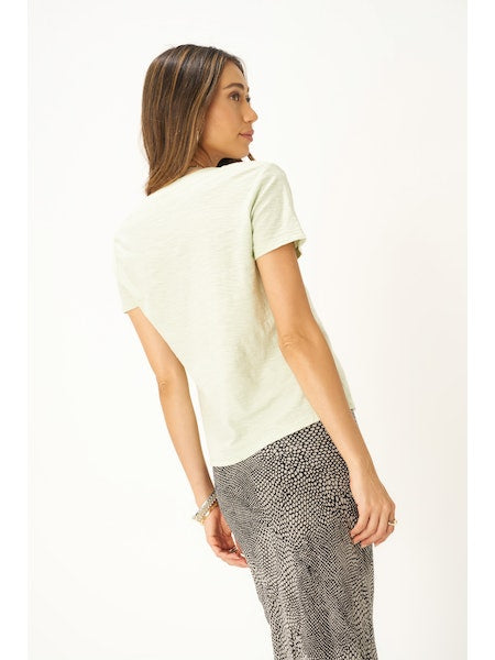 Plata Notched Tee In Mint Matcha
