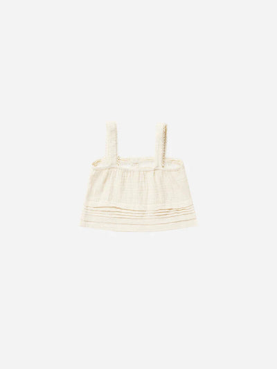 Pleat Tank in Ivory