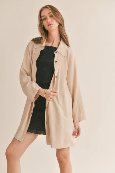 Relaxed Raglan Half Coat