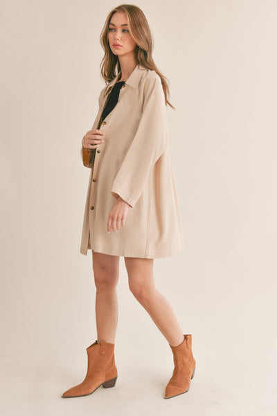 Relaxed Raglan Half Coat