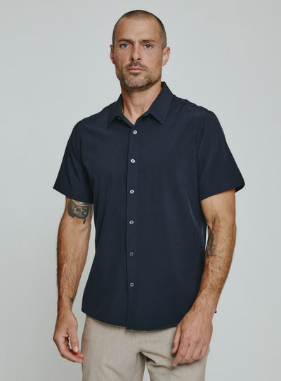 Siena Button Down in Navy