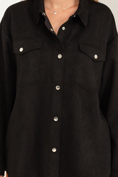Simply Trendy Suede Jacket in Black