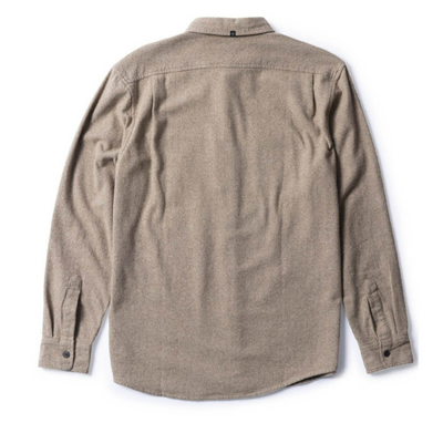 Shaper Eco Longsleeve Flannel in Dark Sand