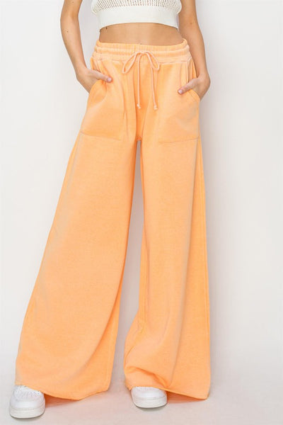 Orange Wide Leg Lounge Pants