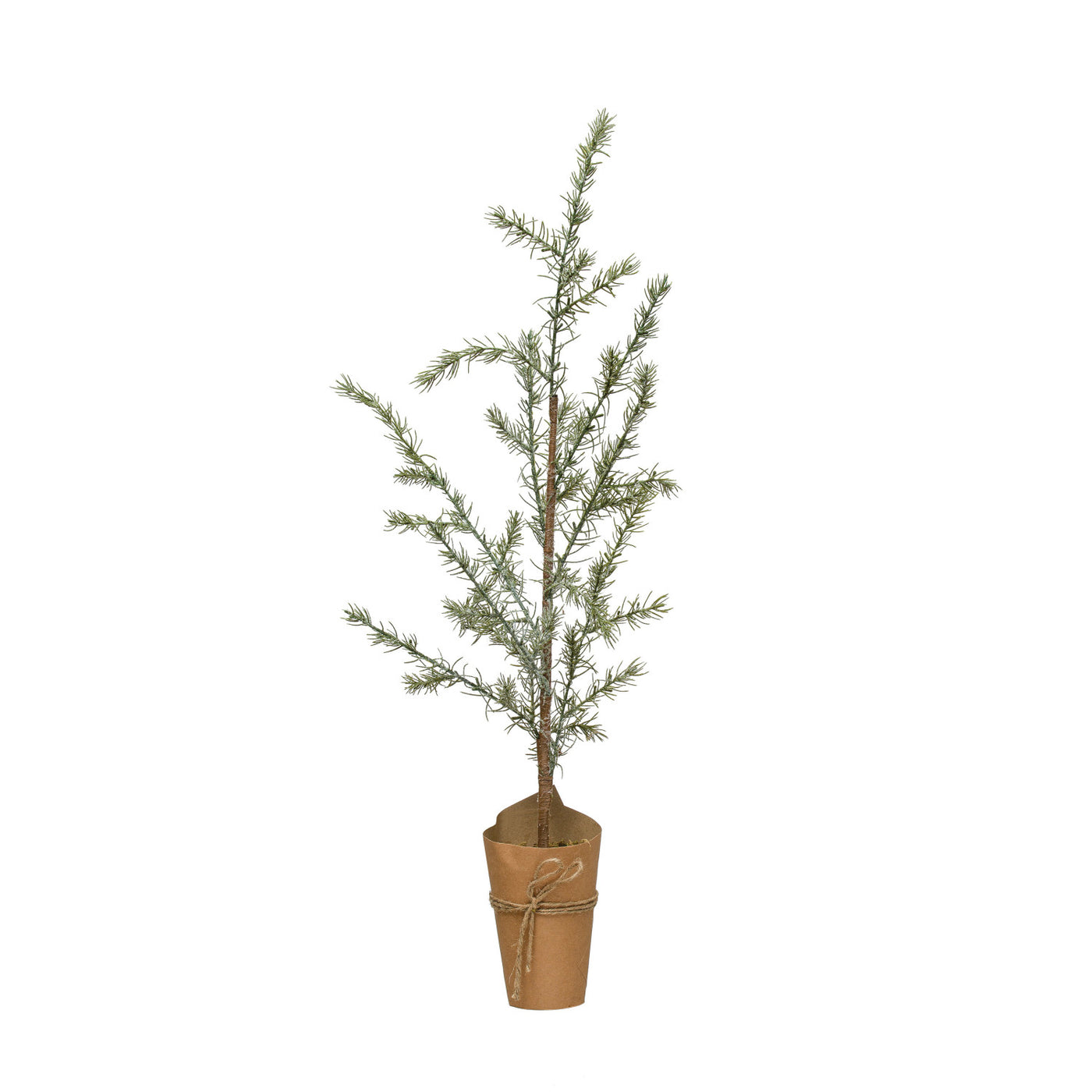 13-3/4" Round x 33-1/2"H Faux Atlas Tree in Paper Wrapped Pot