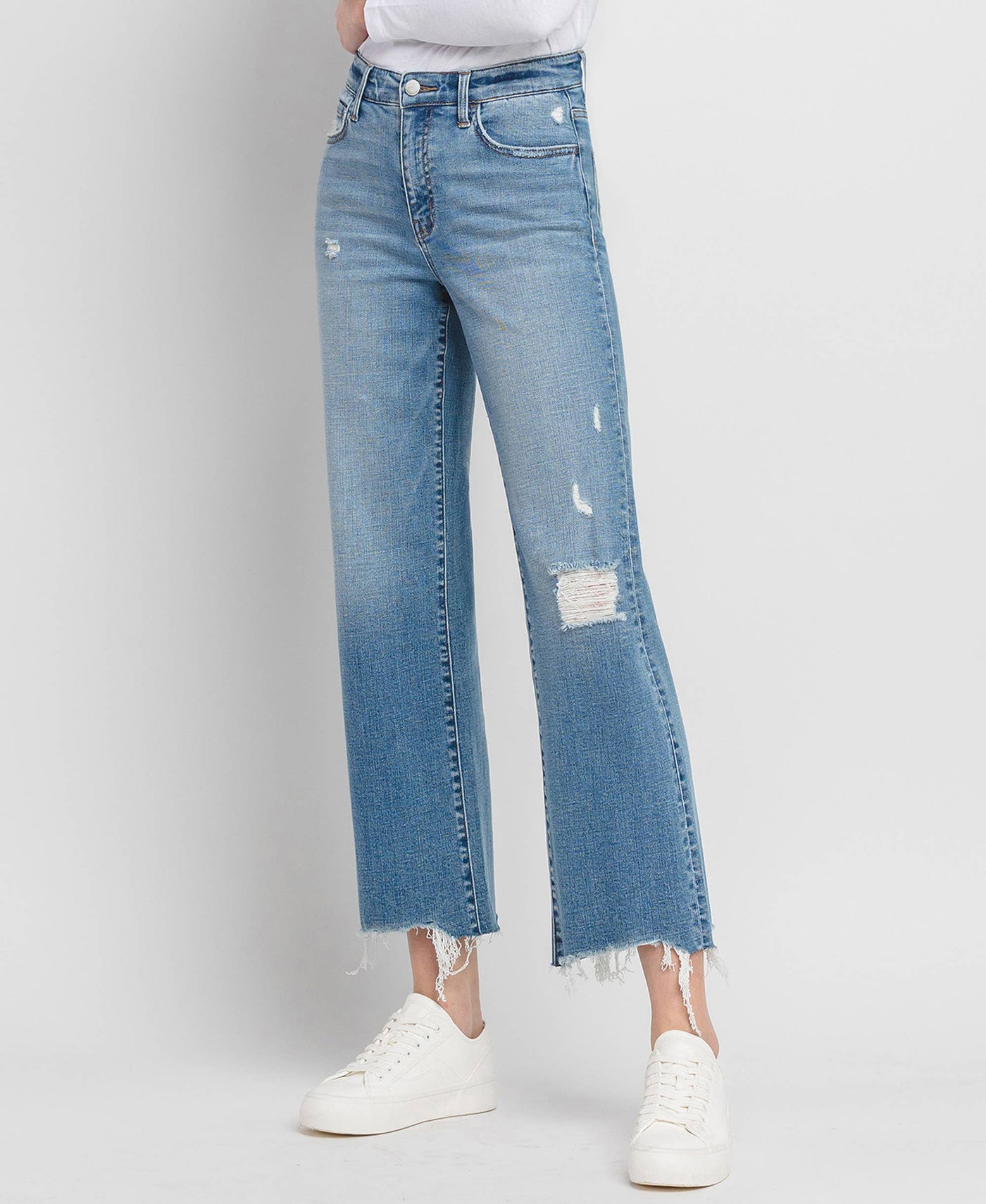 Blue Grove High Rise Distressed Slim Jeans