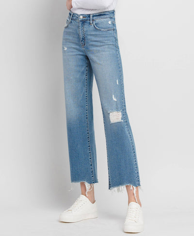 Blue Grove High Rise Distressed Slim Jeans