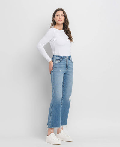 Blue Grove High Rise Distressed Slim Jeans