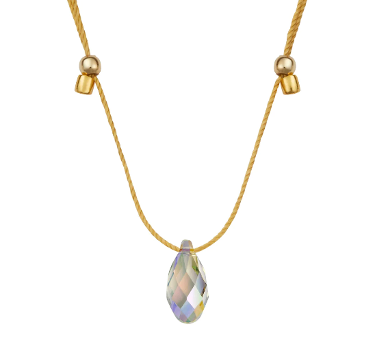 Hyevibe Paradise Silk Slider Necklace, Gold