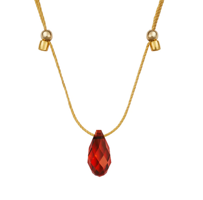 Hyevibe Siam Silk Slider Necklace, Gold