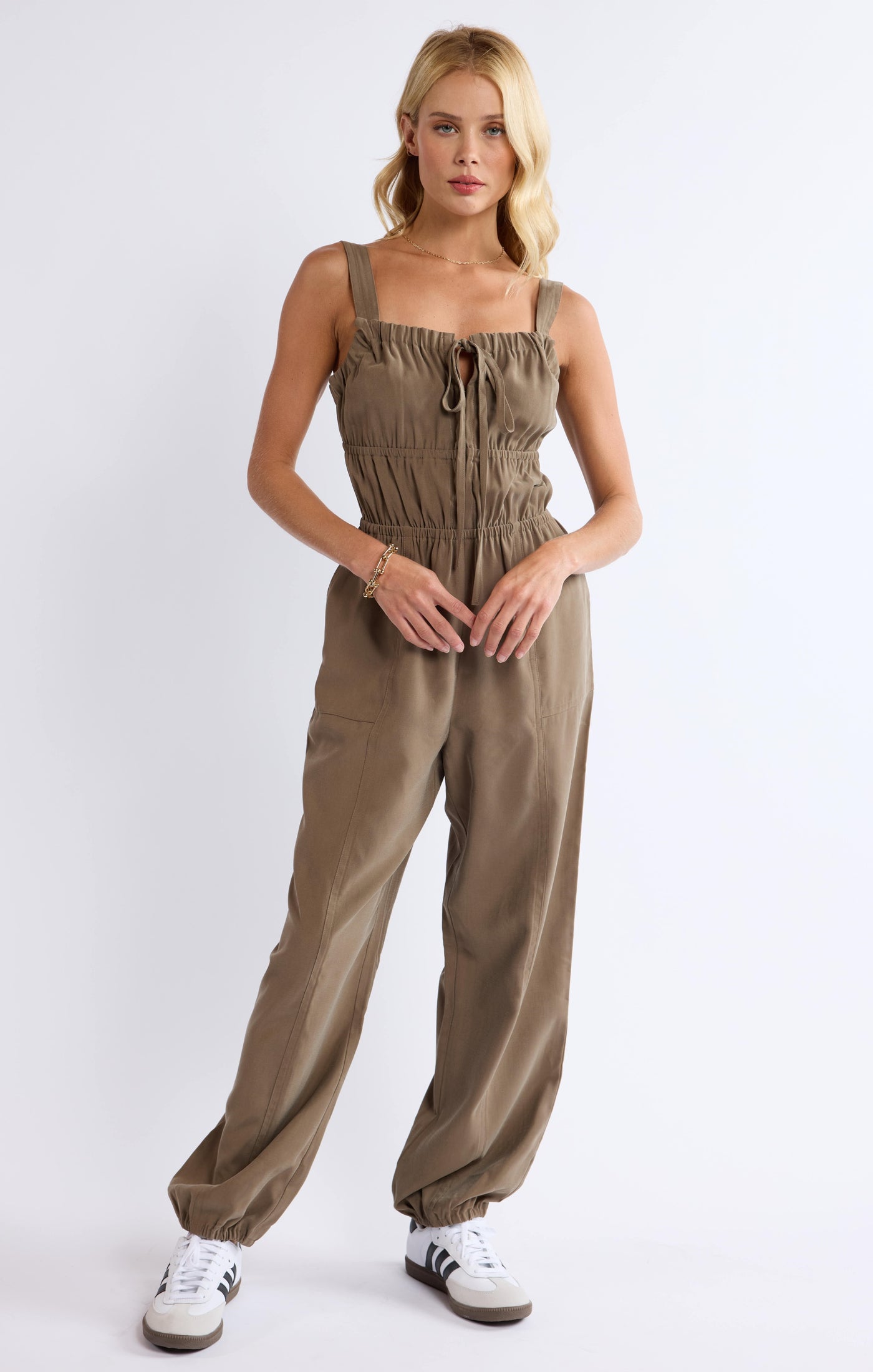 She's Poetry Gathered Bodice Jumpsuit